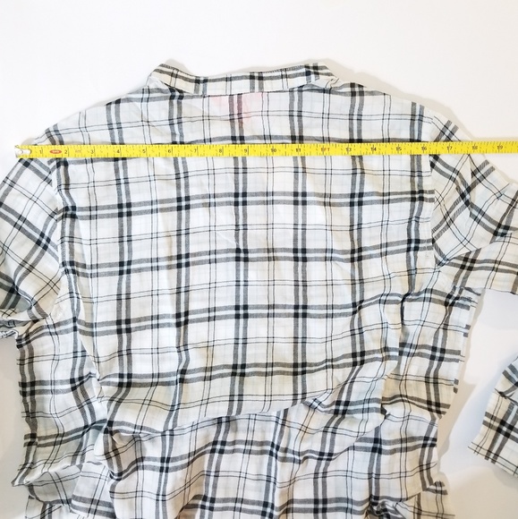 Back Peplum Plaid Blouse - Picture 7 of 8